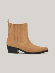 Tommy Hilfiger Brown Suede Cowboy Boots - Image 1 of 7