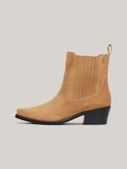 Tommy Hilfiger Brown Suede Cowboy Boots - Image 2 of 7