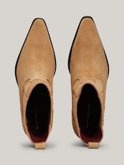 Tommy Hilfiger Brown Suede Cowboy Boots - Image 4 of 7
