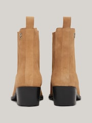 Tommy Hilfiger Brown Suede Cowboy Boots - Image 6 of 7