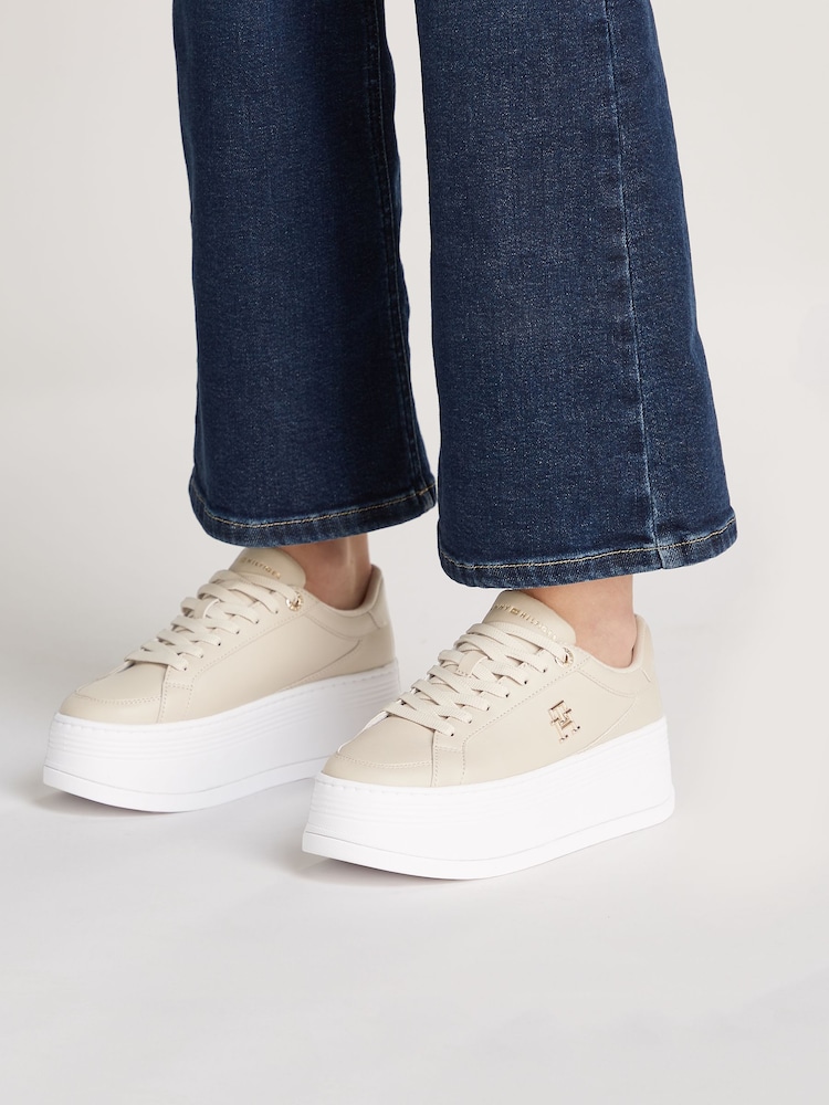 Tommy Hilfiger Brown Platform Trainers - Image 4 of 4 Tommy Hilfiger Brown Platform Trainers - Image 4 of 4
