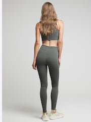River Island Green Light Seamless Ribbed Leggings - Image 2 of 4