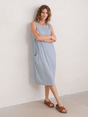 Seasalt Cornwall Blue Halldrine Jersey Dress - Image 4 of 6