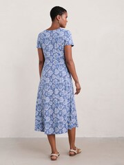 Seasalt Cornwall Blue Tall Veronica Short Sleeve Jersey Midi Dress - Image 2 of 5