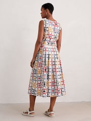 Seasalt Cornwall Yellow Tall Line Strokes Short Sleeve Dress - Image 2 of 7