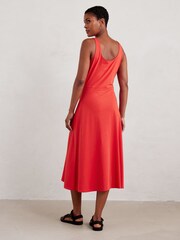 Seasalt Cornwall Red Sun Gleam Jersey Midi Dress - Image 3 of 6