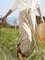 Seasalt Cornwall Yellow Petite Line Strokes Short Sleeve Dress - Image 2 of 8