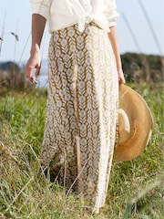 Seasalt Cornwall Yellow Petite Line Strokes Short Sleeve Dress - Image 3 of 8