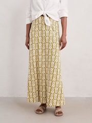 Seasalt Cornwall Yellow Petite Line Strokes Short Sleeve Dress - Image 5 of 8