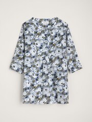 Seasalt Cornwall Grey Aventurier Printed Cotton Tunic - Image 4 of 5