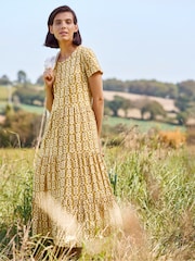 Seasalt Cornwall Red Petite Line Strokes Short Sleeve Dress - Image 3 of 9