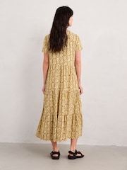 Seasalt Cornwall Red Petite Line Strokes Short Sleeve Dress - Image 5 of 9