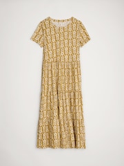 Seasalt Cornwall Red Petite Line Strokes Short Sleeve Dress - Image 8 of 9