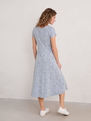 Seasalt Cornwall Grey Petite Wild Bouquet Jersey Midi Dress - Image 3 of 6