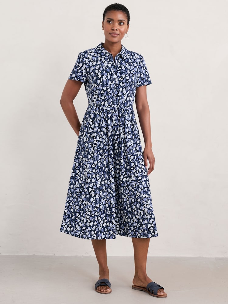 Seasalt Cornwall Blue Mainland Jersey Midi Dress - Image 1 of 5 Seasalt Cornwall Blue Mainland Jersey Midi Dress - Image 1 of 5