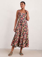 Seasalt Cornwall Black Multi Deep Water Tiered Dress - Image 1 of 6