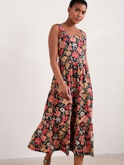 Seasalt Cornwall Black Multi Deep Water Tiered Dress - Image 4 of 6
