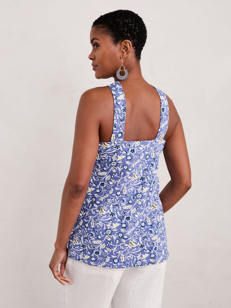 Seasalt Cornwall Blue Cinnibar Halter Neck Top - Image 2 of 5