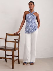 Seasalt Cornwall Blue Cinnibar Halter Neck Top - Image 3 of 5
