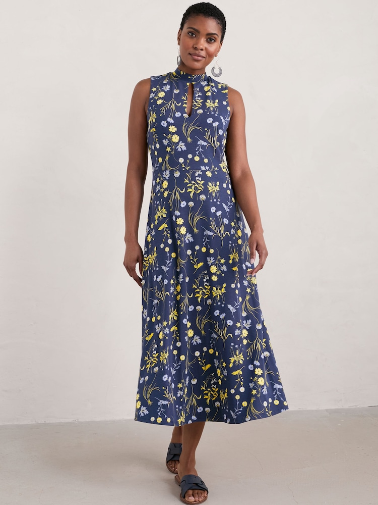 Seasalt Cornwall Blue Silene Sleeveless Jersey Dress - Image 1 of 6