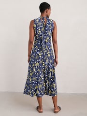 Seasalt Cornwall Blue Silene Sleeveless Jersey Dress - Image 3 of 6