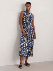 Seasalt Cornwall Blue Silene Sleeveless Jersey Dress - Image 4 of 6