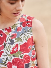 Seasalt Cornwall Red Colour 100% Linen Study Vest - Image 3 of 8