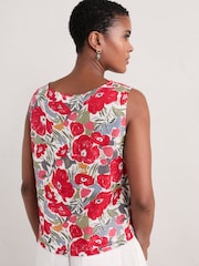 Seasalt Cornwall Red Colour 100% Linen Study Vest - Image 5 of 8