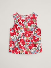 Seasalt Cornwall Red Colour 100% Linen Study Vest - Image 7 of 8