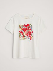 Seasalt Cornwall White Printing Ink Organic Cotton T-Shirt - Image 4 of 5