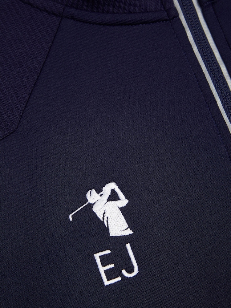 My American Golf Mens Blue Personalised Stromberg Textured Panel Midlayer Jumper - Image 2 of 3