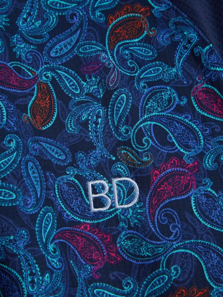 My American Golf Ladies Blue Personalised Greg Norman Paisley Midlayer - Image 4 of 4