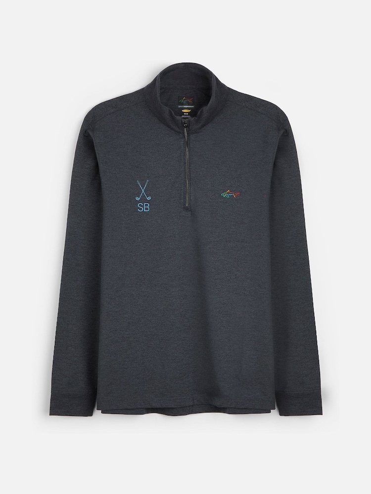 Personalised Greg Norman Mens Quarter Zip Midlayer  by My American Golf - Image 1 of 3
