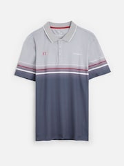 My American Golf Mens Grey Personalised Stromberg Colour Block Polo Shirt - Image 1 of 3