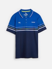 My American Golf Mens Blue Personalised Stromberg Colour Block Polo Shirt - Image 1 of 3