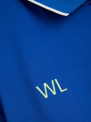 My American Golf Mens Blue Personalised Stromberg Colour Block Polo Shirt - Image 2 of 3