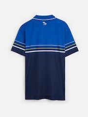 My American Golf Mens Blue Personalised Stromberg Colour Block Polo Shirt - Image 3 of 3