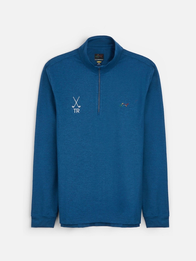 Personalised Greg Norman Mens Quarter Zip Midlayer  by My American Golf - Image 1 of 3