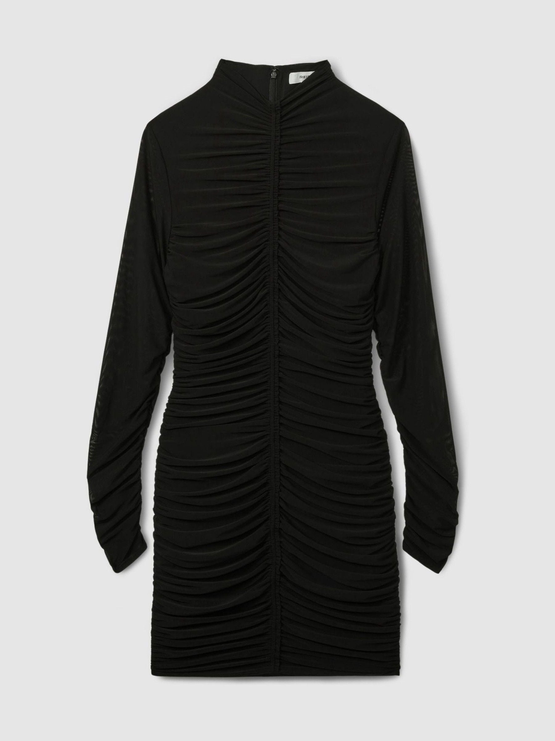 【海外限定】REISSワンピース☆Sabrina Ruched-Jersey Mini Dres Buy Reiss Black Sabrina Ruched-Jersey Mini Dress from the