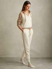 Reiss Eve Wool Blend Colourblock Joggers - Image 1 of 5