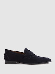 Reiss Bray Suede Suede Penny Loafers - Slika 1 iz 5