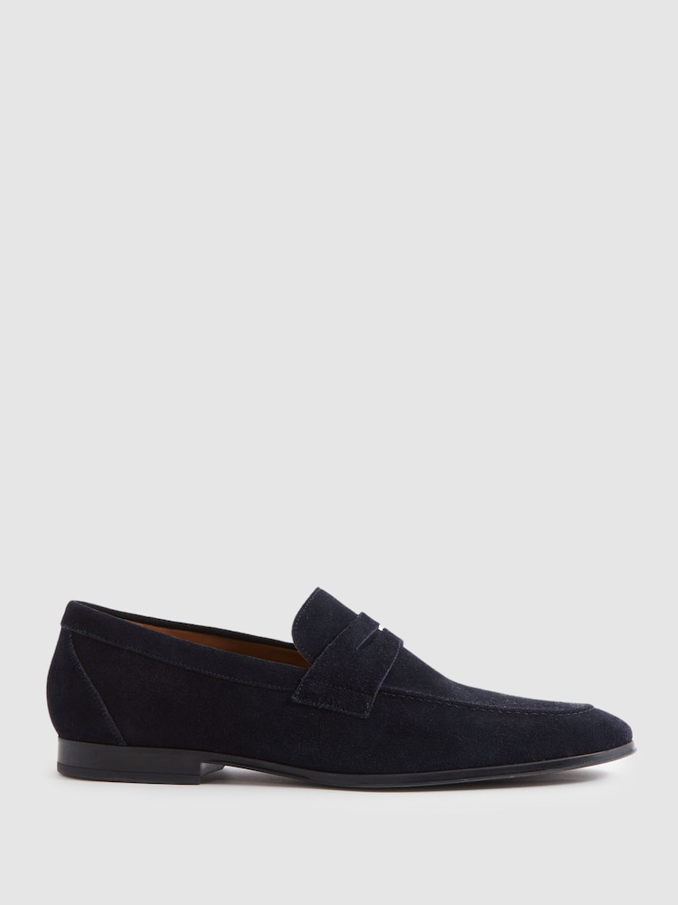 Reiss Bray Suede Suede Penny Loafers - Slika 1 iz 5