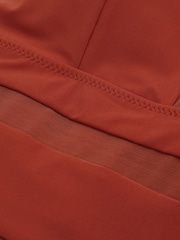 Reiss Rust Harper Cross-Back Mesh Swimsuit - Image 5 of 5