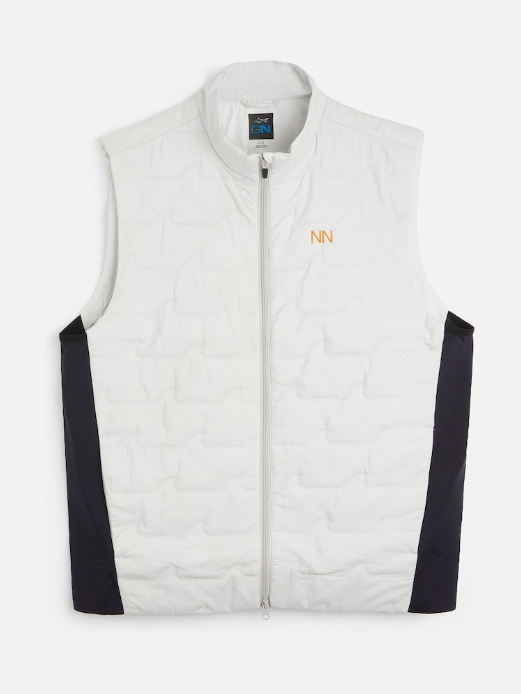 My American Golf Mens Personalised Greg Norman White Gilet - Image 1 of 2
