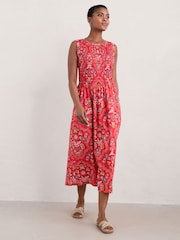Seasalt Cornwall Red Sleeveless Meadowsweet Dress - Image 3 of 6