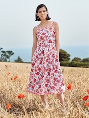 Seasalt Cornwall Red Alabaster Midi Dress - Image 1 of 8