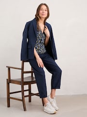 Seasalt Cornwall Mid Blue Denim Millbank Sleeveless Jersey Top - Image 3 of 5