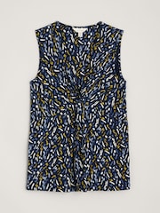 Seasalt Cornwall Mid Blue Denim Millbank Sleeveless Jersey Top - Image 4 of 5