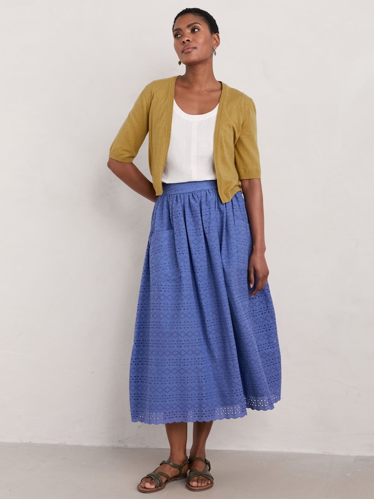 Seasalt Cornwall Yellow Tamsyn V-Neck Jersey Midi Dress - Image 1 of 5
