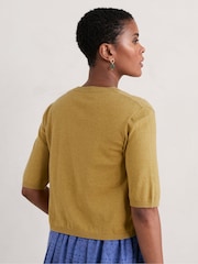 Seasalt Cornwall Yellow Tamsyn V-Neck Jersey Midi Dress - Image 2 of 5